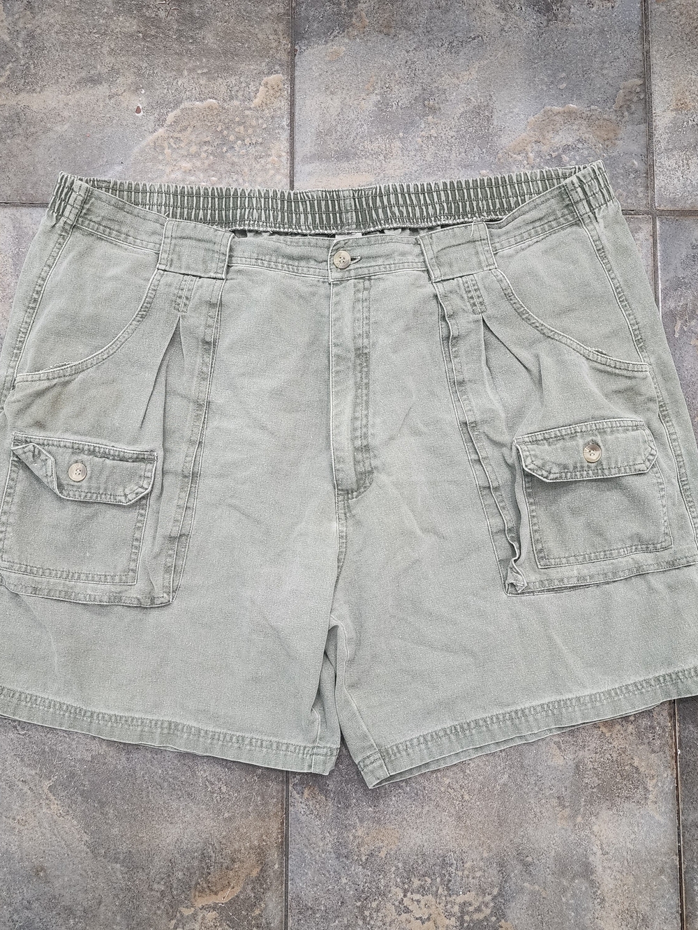 Vintage 90s Bimini Bay Men's 40 Baggy Green Hiking Gorocore Cargo Shorts